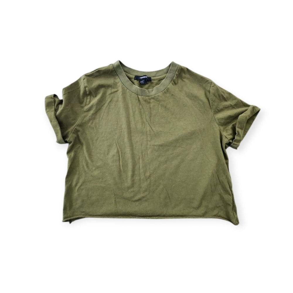 Olive Green Cropped T-Shirt